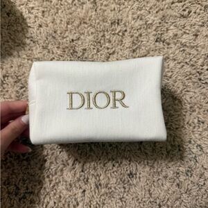 Dior Ivory and Gold Cosmetic Bag
